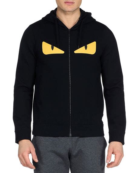 fendi zip up|Shop Fendi Monster Eyes Zip Hoodie .